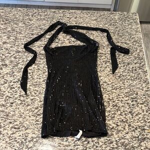 Lucy in the Sky Black Sequin Mini Dress